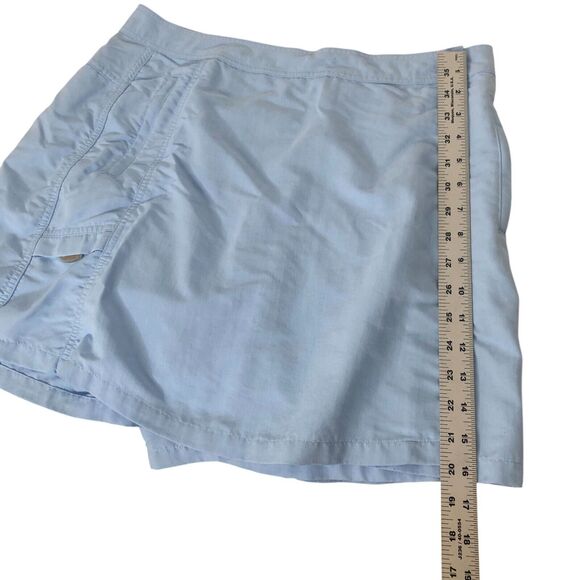 LL Bean Skort Blue Mini Skirt Short Nylon Zip Fly Skirt - Picture 5 of 8